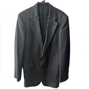 *CLEARANCE* Cricketeer gray windowpane men’s 2-button suit jacket 44R 34W
